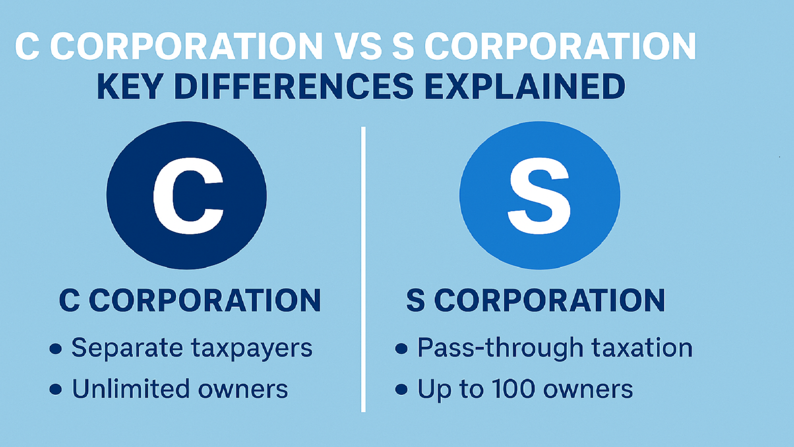 C Corporation vs S Corporation Key Differences Explained