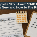 The Complete 2025 Form 1040 Guide What is New and How to File Right